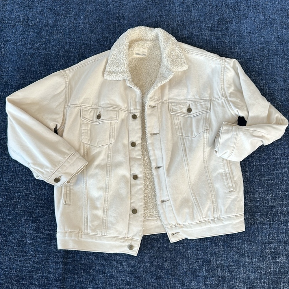 White Denim Jacket Second Earth - image 8